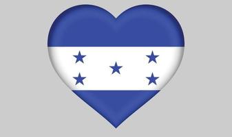 Honduras flag heart vector