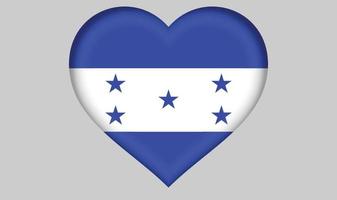 Honduras flag heart vector