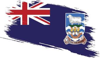 malvinas, bandera de las islas con textura grunge vector