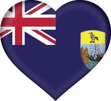 saint helena flag heart vector