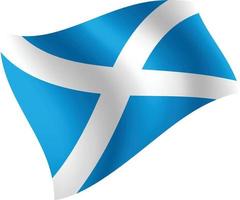Scotland flag waving isolated vector illustration