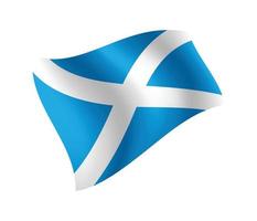 bandera de escocia ondeando ilustración vectorial aislada vector