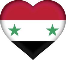 Syria flag heart vector