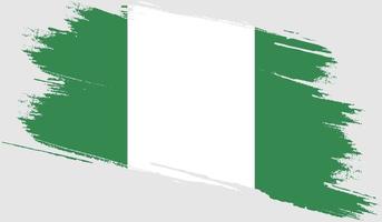 bandera de nigeria con textura grunge vector