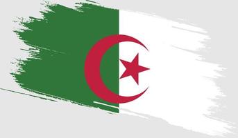 bandera de argelia con textura grunge vector
