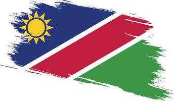 Namibia flag with grunge texture vector