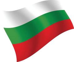 Bulgaria flag waving isolated vector illustration