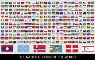 all national flags of the world vector