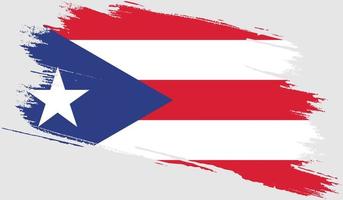 bandera de puerto rico con textura grunge vector