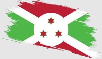 bandera burundi con textura grunge vector