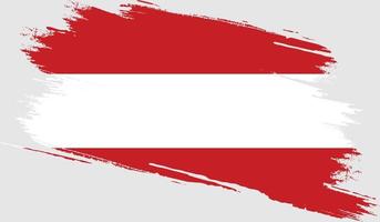 bandera de austria con textura grunge vector