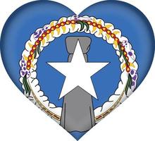 northern mariana islands flag heart vector