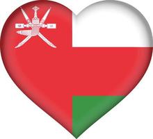 Oman flag heart vector