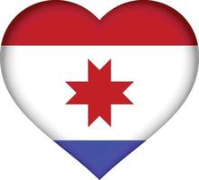 mordovia flag heart vector