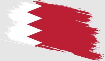 Bahrain flag with grunge texture vector