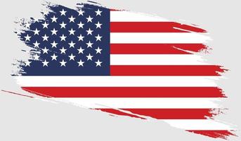 United States of America flag with grunge texture vector