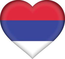 Republika Srpska flag heart vector