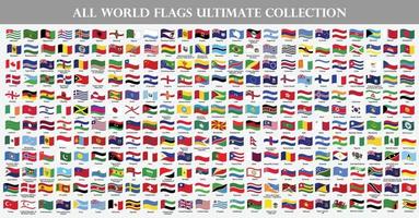 all national flags wave of the world vector