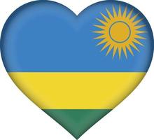 Rwanda flag heart vector