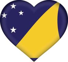 tokelau flag heart vector