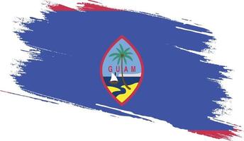 Guam flag with grunge texture vector