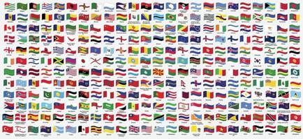 all national flags wave of the world vector