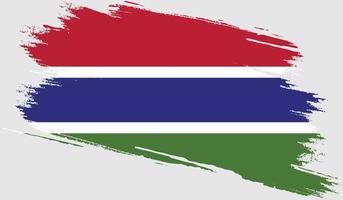 Bandera de Gambia con textura grunge vector