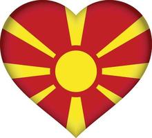 Macedonia flag heart vector