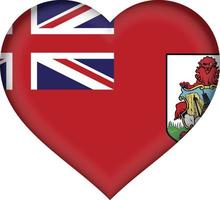 Bermuda flag heart vector