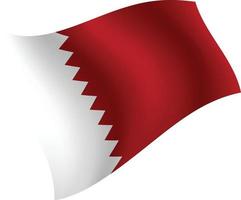 Qatar flag waving isolated vector illustration
