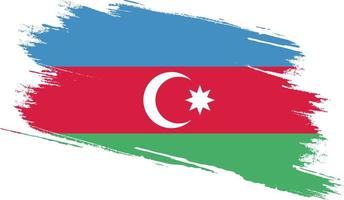 bandera de azerbaiyán con textura grunge vector