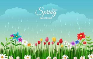 Spring Shower Background vector