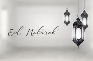 Vector illustration of Lantern eid mubarak background