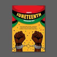 Juneteenth Freedom Day Poster vector