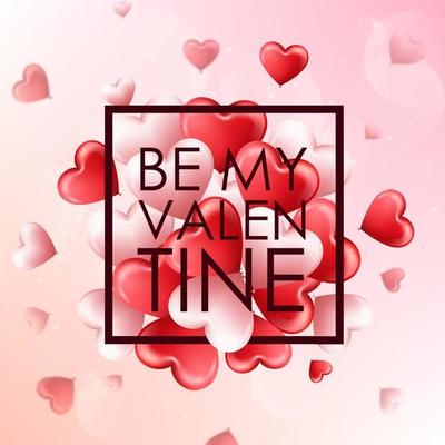 Happy valentines day with pink background