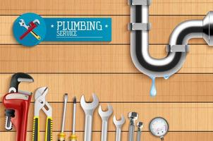 Vector illustration of Plumbing Service