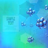 Vector illustration of  Molecules background concept