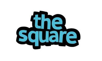 THE SQUQRE writing vector design on white background