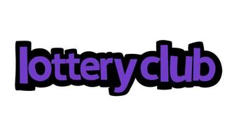 LOTTERY CLUB writing vector design on white background