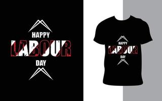 diseño de camiseta de tipografía feliz día del trabajo vector