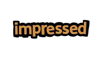 IMPRESSED writing vector design on white background