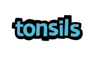 TONSILS writing vector design on white background