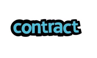 CONTRACT writing vector design on white background