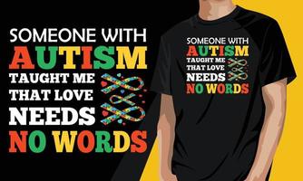 cita divertida del día mundial de concientización sobre el autismo vector
