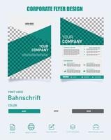 corporate business flyer six vector