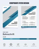 corporate business flyer four vector