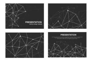 Grayscale global presentation design. Minimal abstract cover for slides and brochures vector