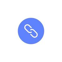 Link Button, Chain Icon Vector in Flat Style