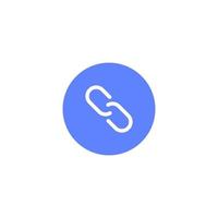 Link Button, Chain Icon Vector in Flat Style