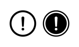 Warning, Exclamation Mark Icon Sign Symbol in Circle Line vector